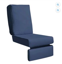 Navy Blue Outdoor Recliner Replacement Cushion