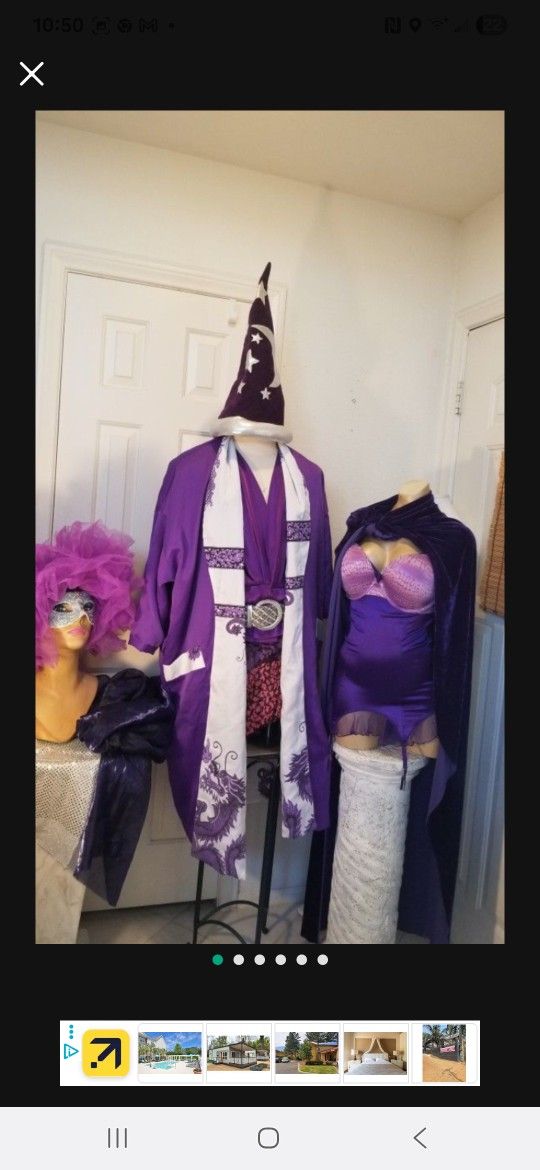 Wizard Costume Great Looking 2 Sided Reversable Robe  Large
