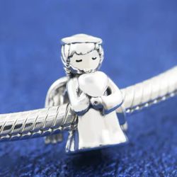 925 Sterling Silver Angel Bracelet Charm