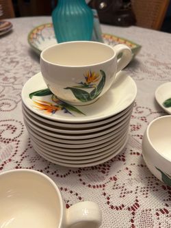 Santa Anita Ware - Flowers of Hawaii Collection - Bird of Paradise