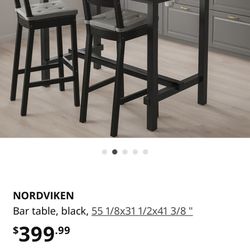 Black IKEA Nordviken Table