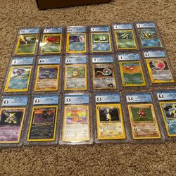 GRADED POKEMON CARDS BASE SET FIRST EDITIONS SHADOWLESS HOLOS