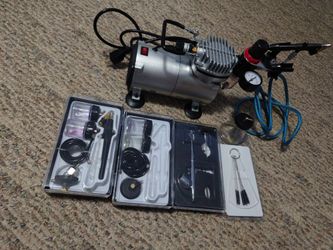 GS Model (Elite-125X) Airbrush Compressor with Regulator Gauge & Water Trap