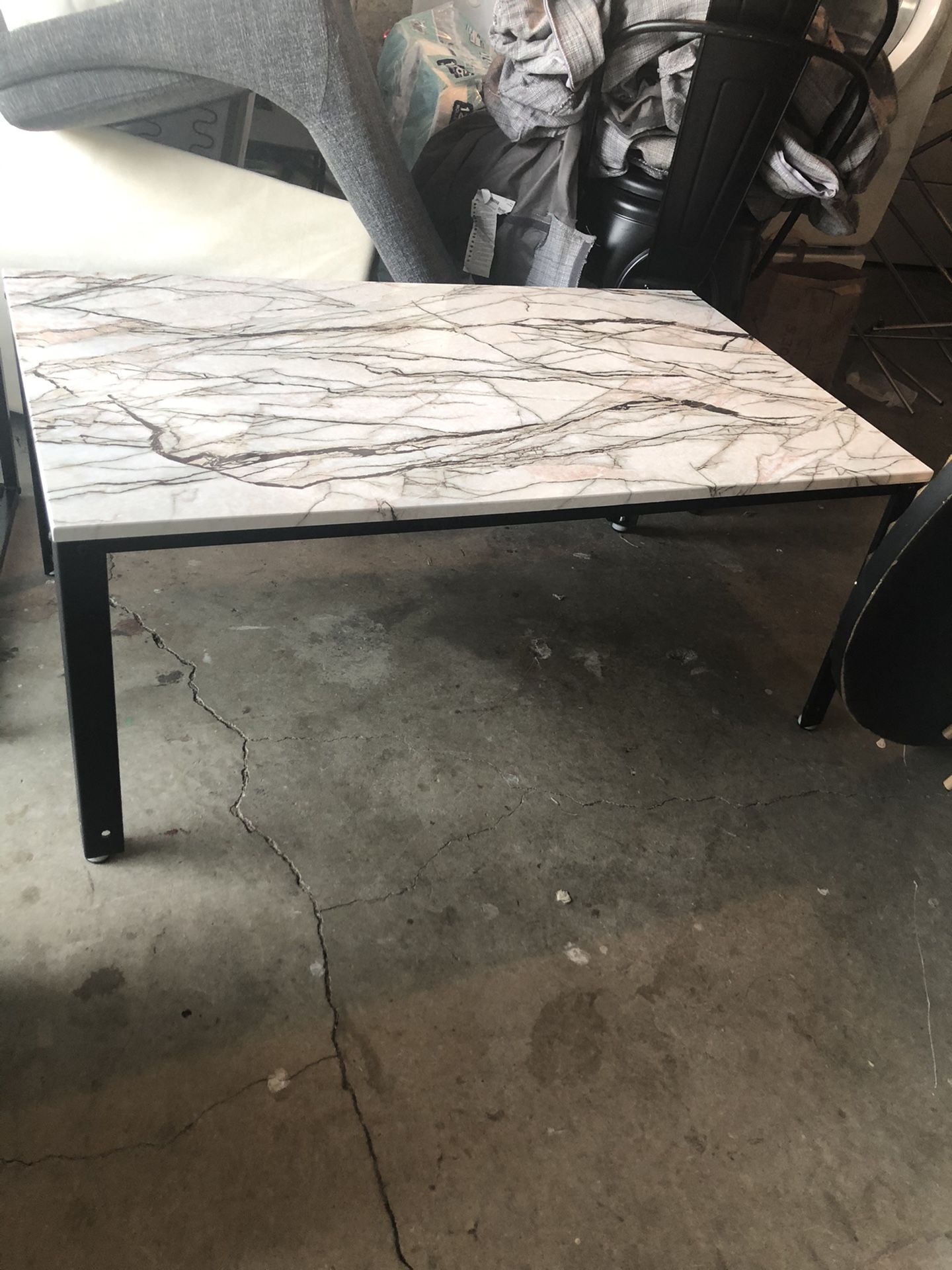 Marble imitation coffee table