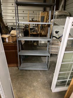 Metal shelves