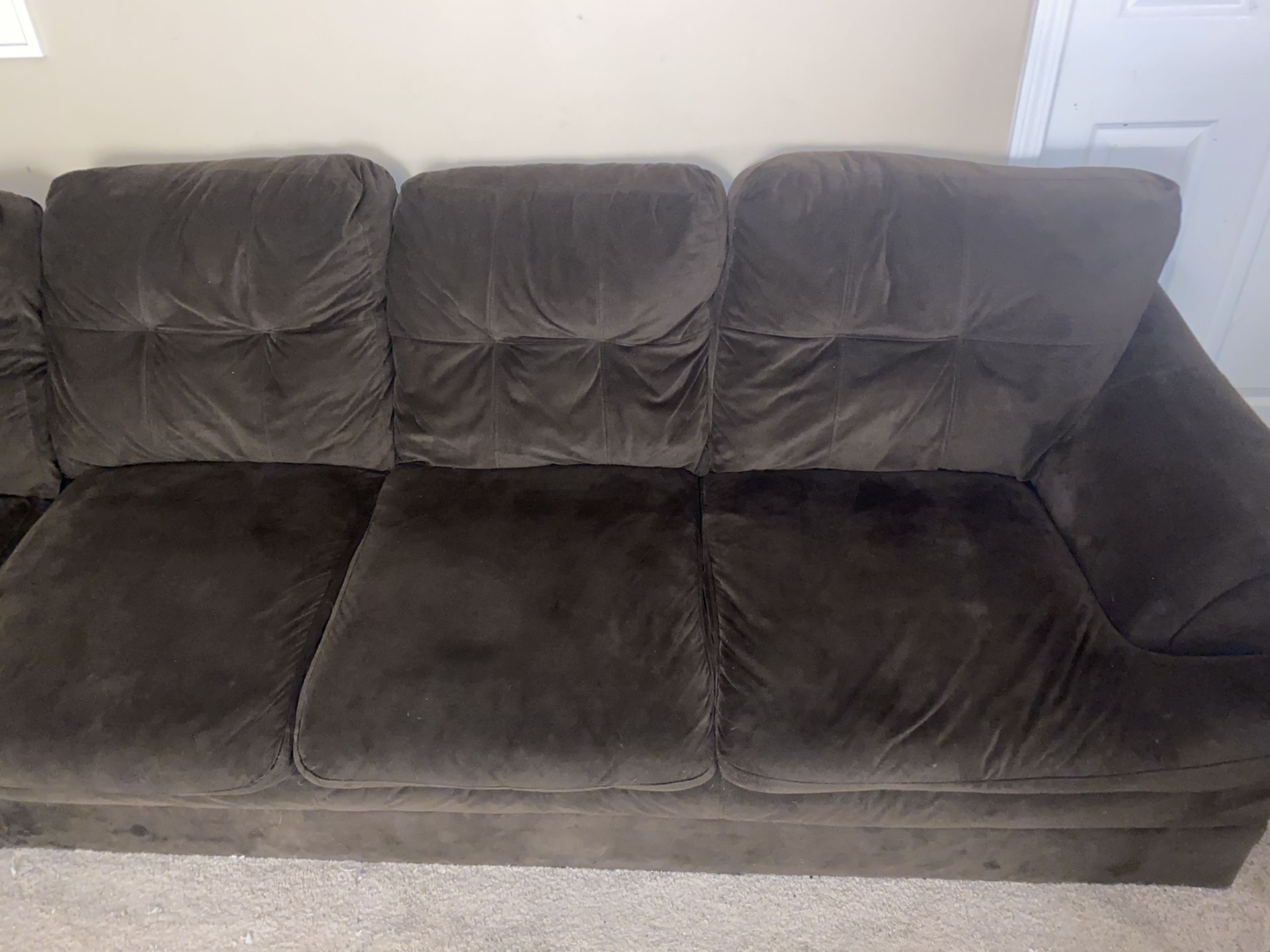Brown L Sectional