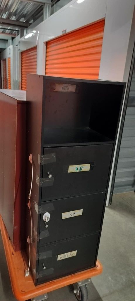Lock away floor storage cabinet