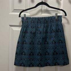 Blue Patterned Skirt