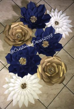 Hermosas flores de papel