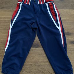 Boombah Softball Pants - Size 26  Red, White, Blue 