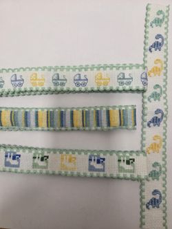 New Lot Of Baby Boy Themed Cross-stitched Ribband To Add To Your Craft And Sewing Projects
