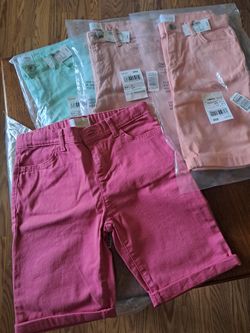 4 Pair Brand New Childrens Place Size 12 Slim Girls Shorts $8 each or all for $20