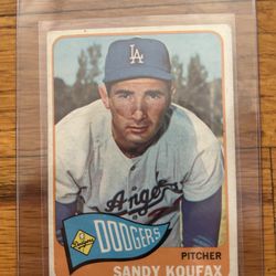 Topps 1965 #300 Sandy Koufax Card