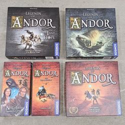 LEGENDS OF ANDOR 1-3 Board Game LOT + Expansions