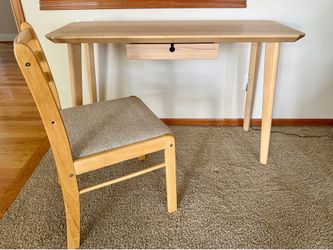 IKEA LISABO wood desk with drawer