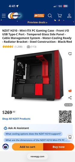 Unopened NZXT H210i Mini-ITX PC Case