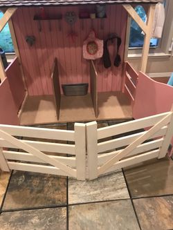 Our Generation Barn Play set For 18” Doll, Doll And Horse