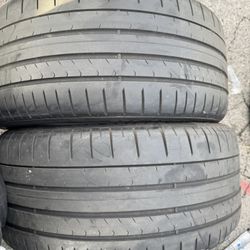 (2) 255/35R19 PAIR OF USED TIRES PIRELLI P ZERO 60% LIFE !