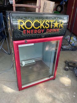 rockstar energy drink mini fridge