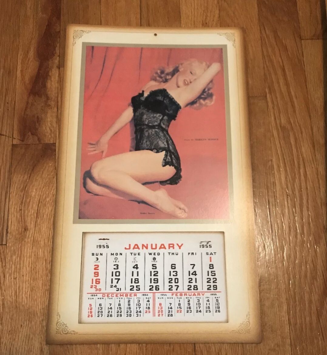 RARE 1955 Original Marilyn Monroe Calendar! GREAT CONDITION!