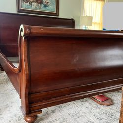 King Sleigh Bed - Solid Wood - Need Gone