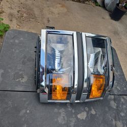 For 2014-15 Chevy Silverado 1500 Pickup w/ Chrome Trim Headlight Headlamp Left