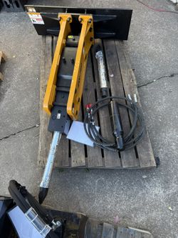 Skid Steer Hydraulic Concrete Breaker QAS Jackhammer w/ Spare Bit