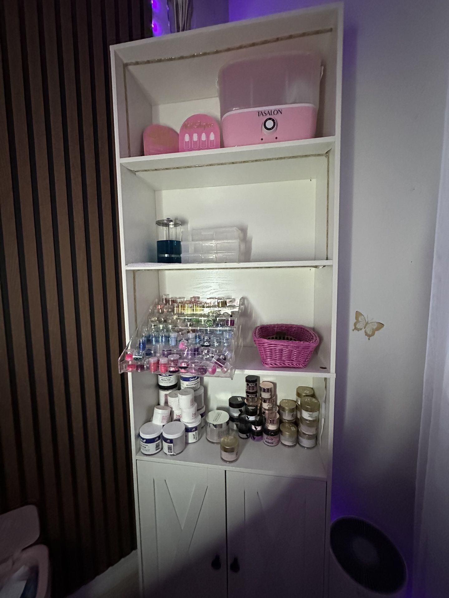 White Shelf With Cabinets