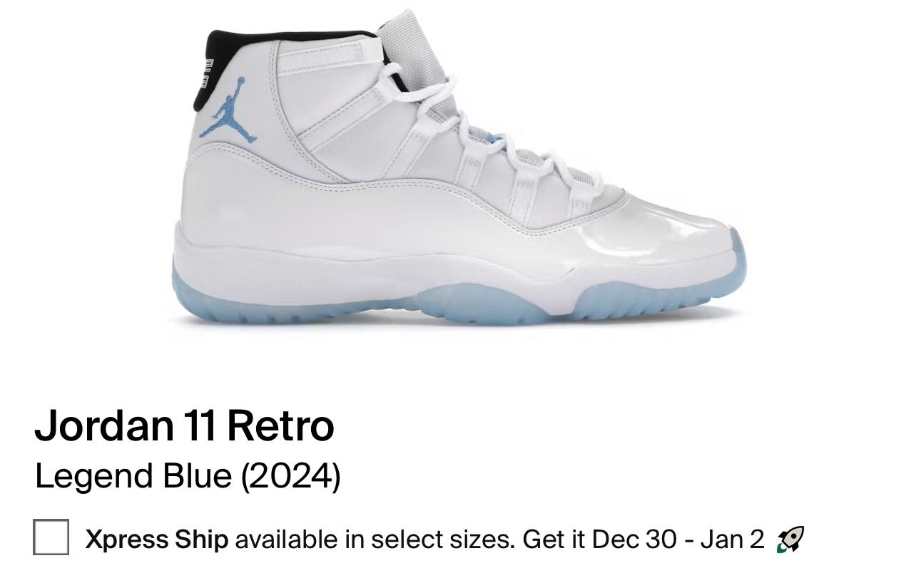 jordan 11 legend blue