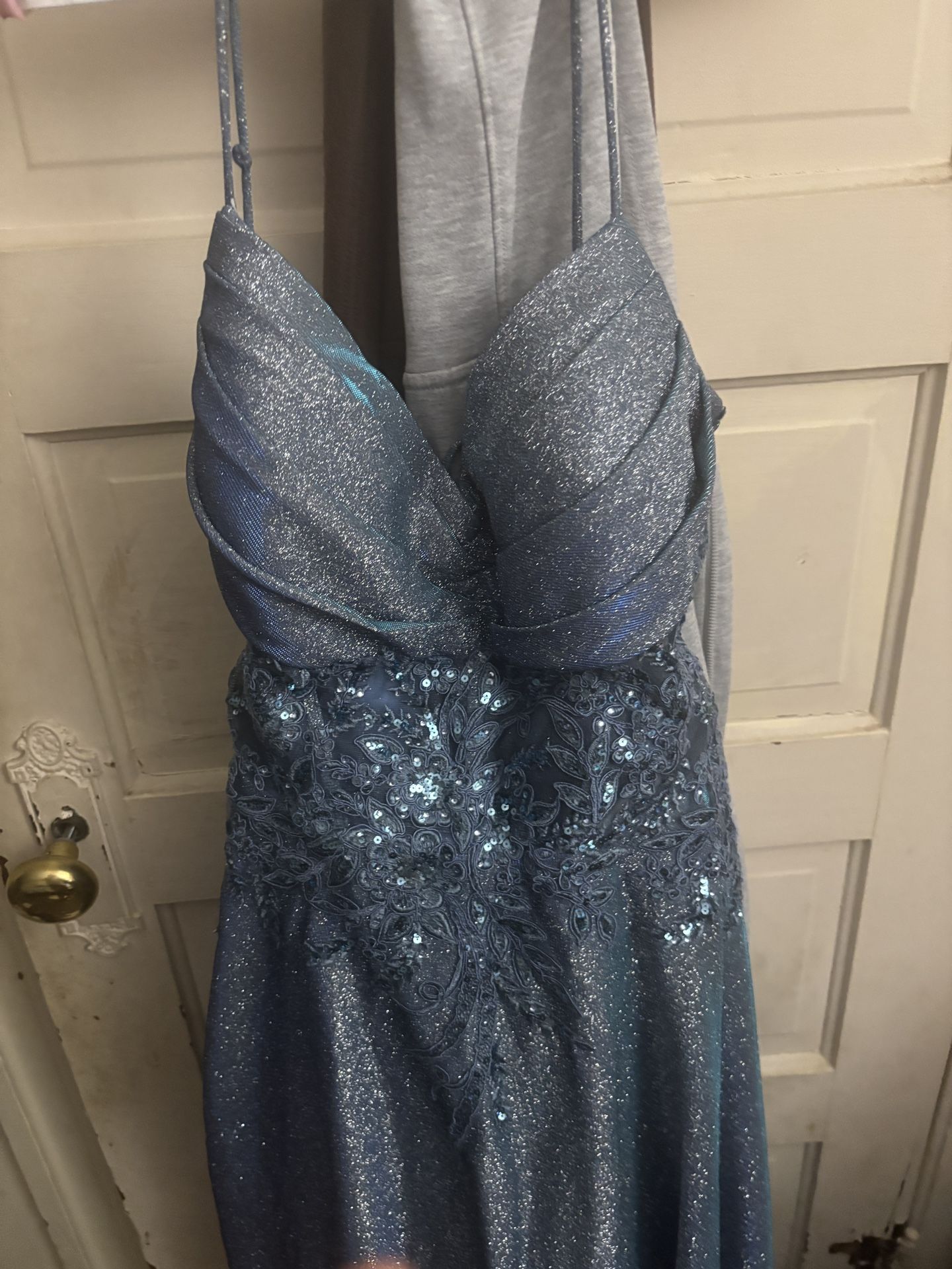 blue prom dress