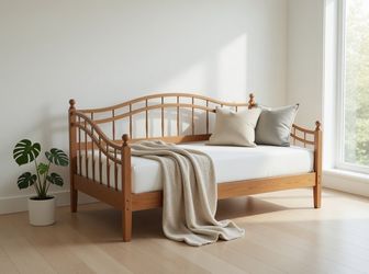 Vintage Twin Maple Day Bed with Mattress Circa 1990’s