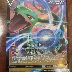 Pokemon Rayquaza V 100/159 Crown Zenith Ultra Rare Holo OC ERROR NM/M
