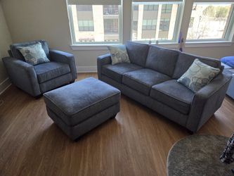 Couch, Chair, And Ottoman