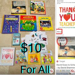 $10 For All Educacional Books and Cards Bundle all in great condition cards some brand new