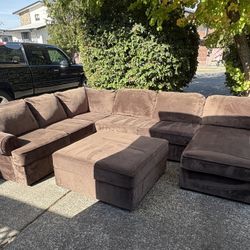Chocolate Brown Microfiber Couch 