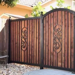 Custom Made Metal And Wood Gates