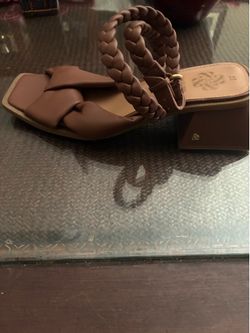wrap around the ankle chunky heel sandals