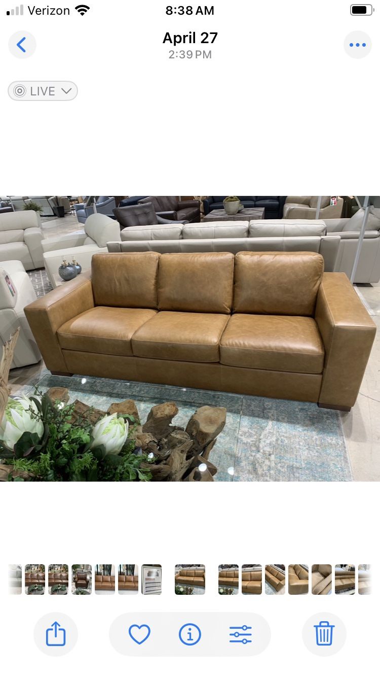 Leather Italia Inglewood Sofa all top grain Italia leather