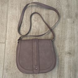Express Faux Suede Purple Crossbody / Shoulder Bag / Purse