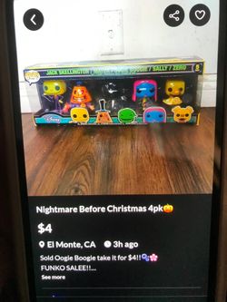 Nightmare before Christmas 4pk Funko Pop