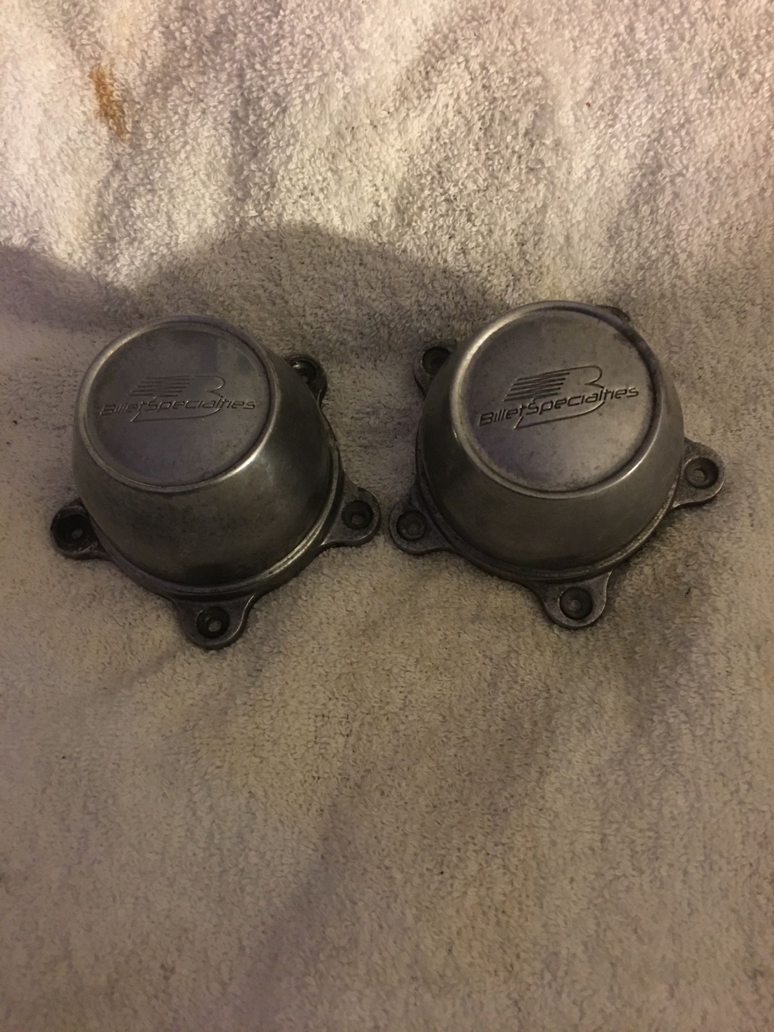 2-billet Specialties Center Caps For Street Lites Rims Used In Good Condition $20.00