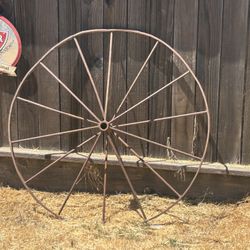 Antique Iron wagon wheel