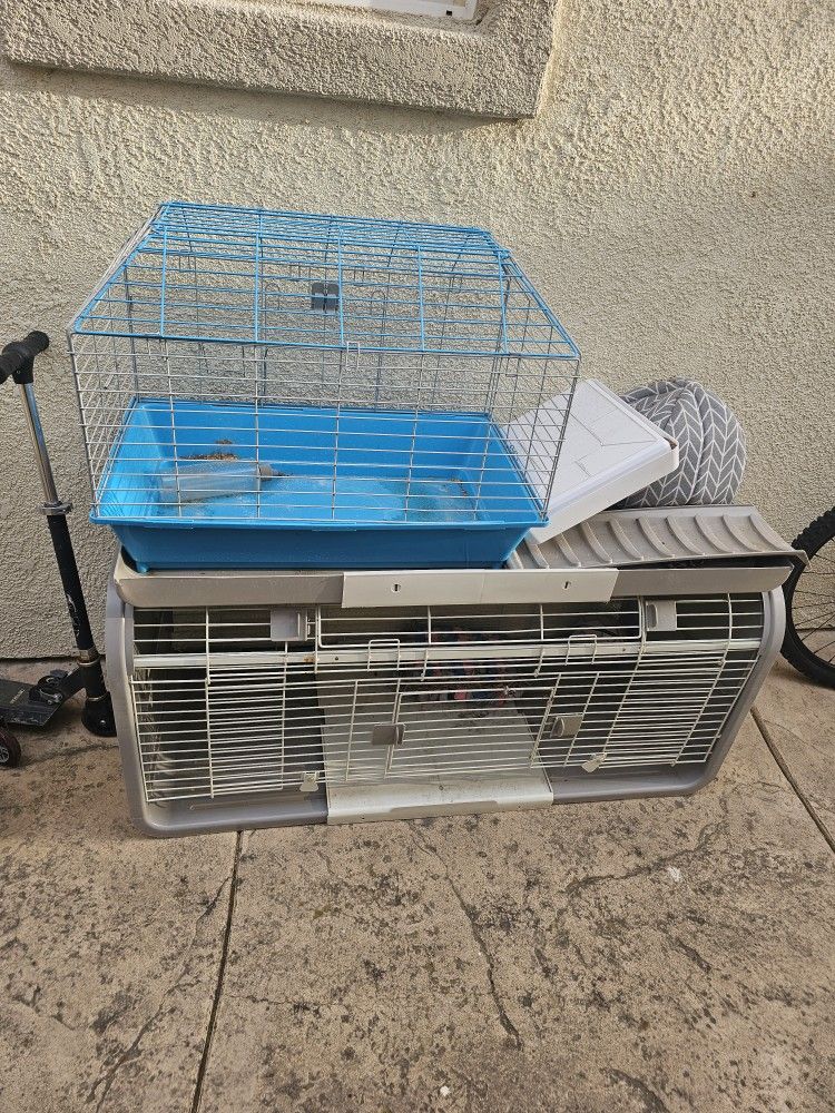 Guinea Pig Cage Food & Accessories Lot
