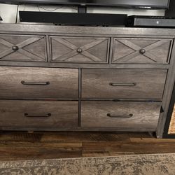 Bedroom Set- tall, long, and night stands