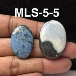Multi-Stone Mix Shape Gemstone Cabochon-2Pc Lot-MLS-5-5