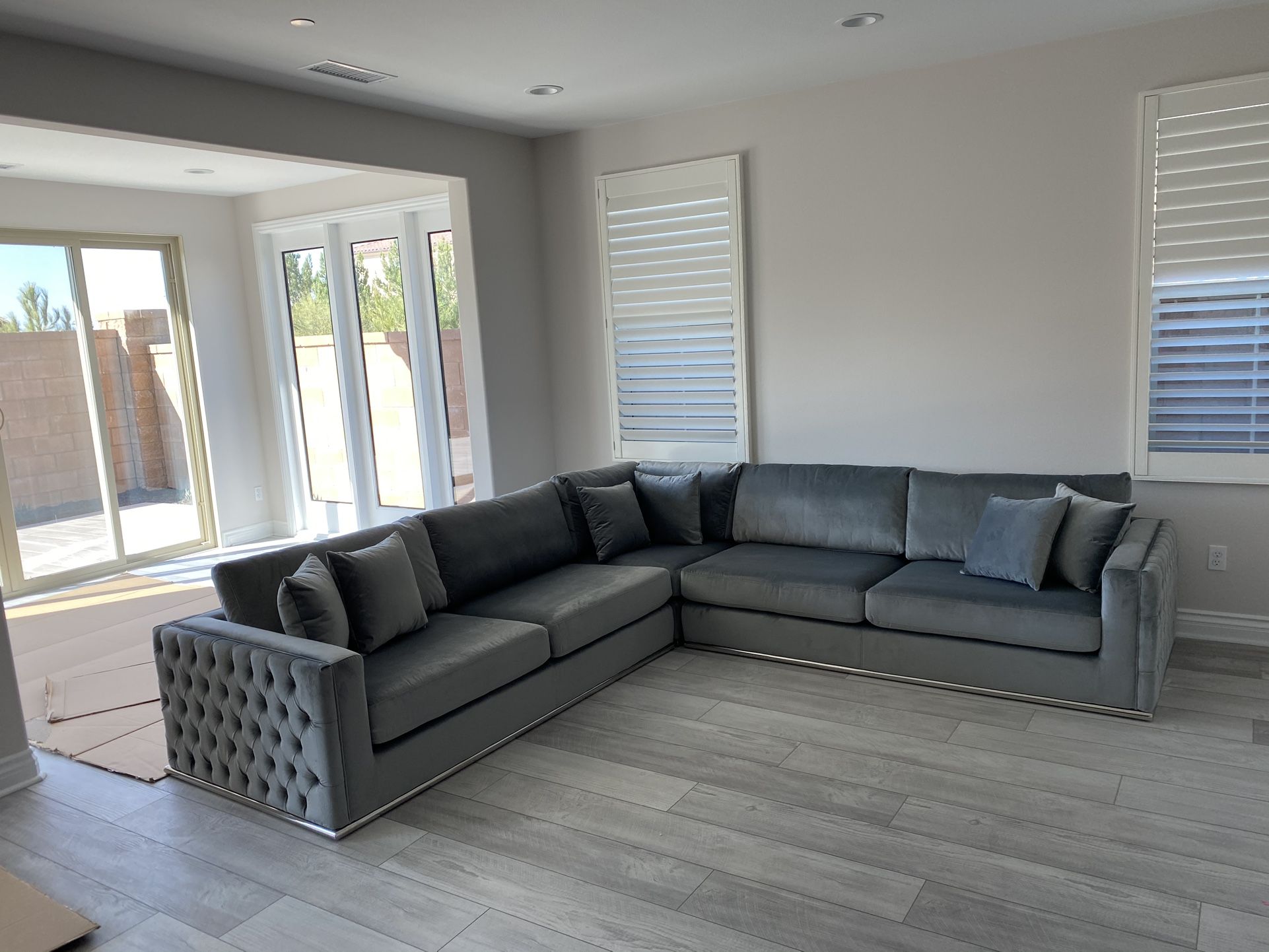 Grey Sectional couch