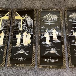 Chinese Vintage Wall Art & Planter 