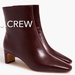 🍁(NEW) WOMEN’S J.CREW FACTORY VINTAGE BURGUNDY SNIP TOE BOOTIES - SIZE: 9 (MSRP: $220)🍁