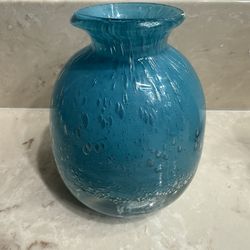 Aqua Glass Bud Vase – New with Sticker
