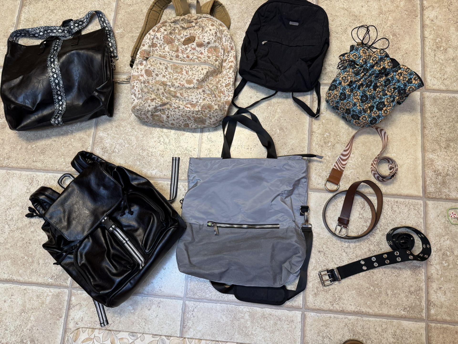 Assorted Bags and Belts